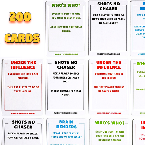 Under The Influence -The Drinking Game That Will Get You Lit - Shots No Chaser