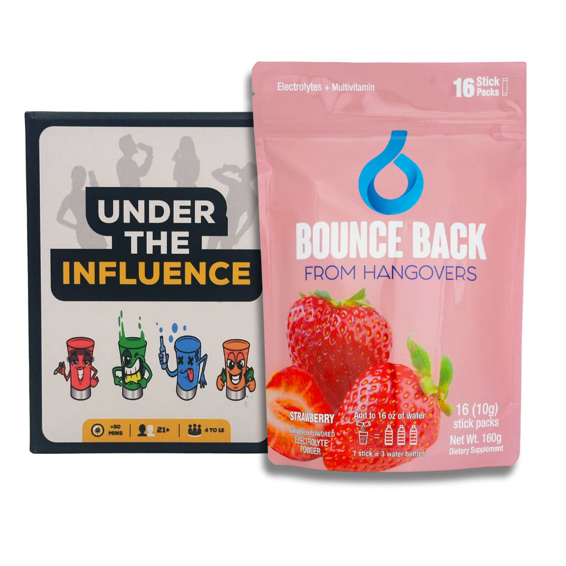 Under The Influence Recovery Bundle (Strawberry) - Shots No Chaser